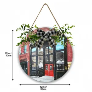 Thewatering Hole In The Haymarket Wooden Hanging Board (Circular)