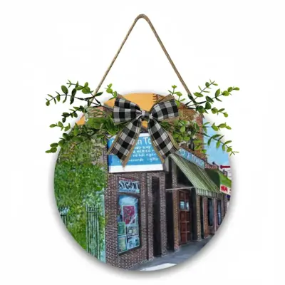 #20Th And O Street Wooden Hanging Board (Circular)