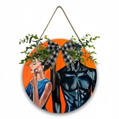 The Doll Wooden Hanging Board (Circular)