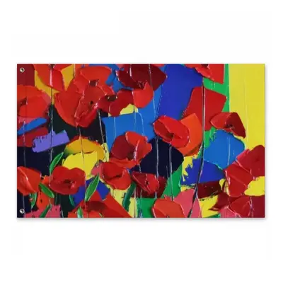 Poppies Double Sided Flag (Multi-Size, Horizontal)