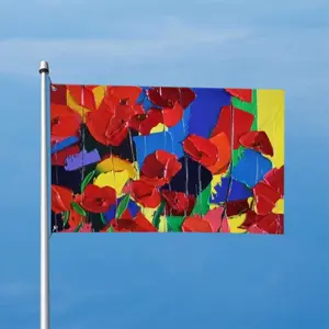 Poppies Double Sided Flag (Multi-Size, Horizontal)