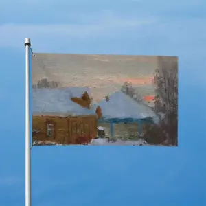 Winter Evening Double Sided Flag (Multi-Size, Horizontal)