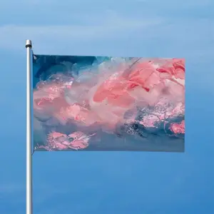 Cotton Candy Sky Double Sided Flag (Multi-Size, Horizontal)