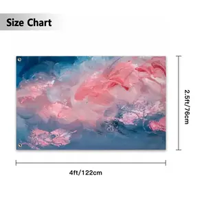 Cotton Candy Sky Double Sided Flag (Multi-Size, Horizontal)