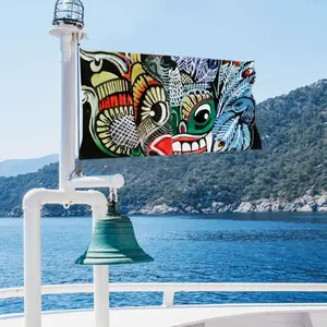 Two-Faced Demon Double Sided Flag (Multi-Size, Horizontal)