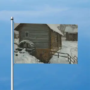 Old Mill Double Sided Flag (Multi-Size, Horizontal)