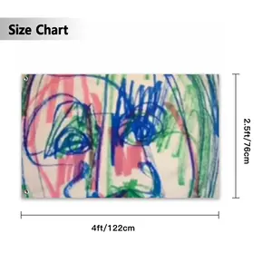 Faces Double Sided Flag (Multi-Size, Horizontal)