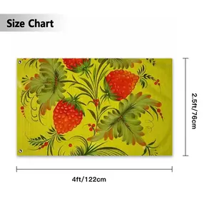 Raspberry Double Sided Flag (Multi-Size, Horizontal)