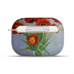 Tulips Airpods Pro Case (Hard Shell, Golden)