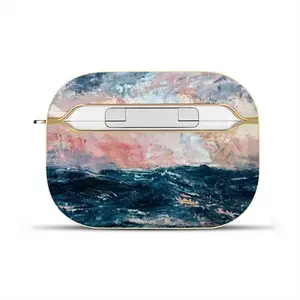 Sunset Sea Airpods Pro Case (Hard Shell, Golden)