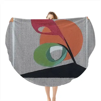 Untitled E Flannel Blanket (Round)