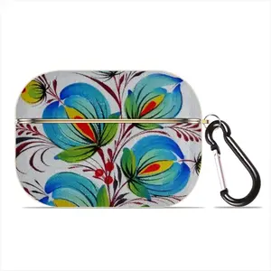 Blue Sky Flower Airpods Pro Case (Hard Shell, Golden)