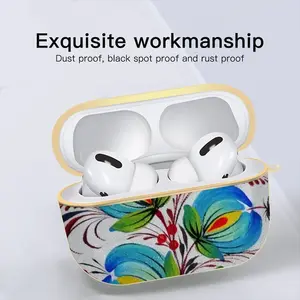 Blue Sky Flower Airpods Pro Case (Hard Shell, Golden)