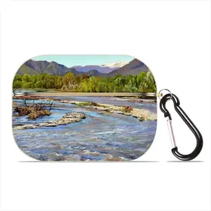 Oil Landscape Mountain River In The Morning Airpods Pro Case (Hard Shell, Golden)