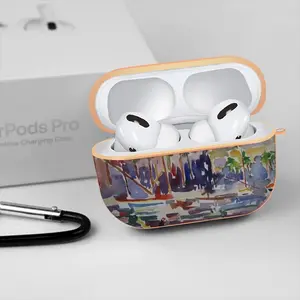 Sanary Sur Mer A Mediterranean Harbour Airpods Pro Case (Hard Shell, Rose Gold)