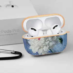 ”White Peony” Airpods Pro Case (Hard Shell, Rose Gold)