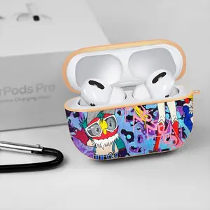 Goodbye My Love - Pop Art Cartoon Universal Peace Calligraphy Pink Airpods Pro Case (Hard Shell, Rose Gold)