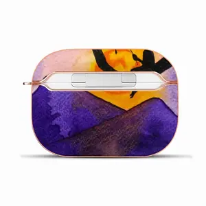 The Moon Fisher - Watercolor Kids Children Fisher Purple Moon Mountain View Landscape Airpods Pro Case (Hard Shell, Rose Gold)