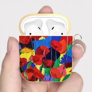 Poppies Airpods 2 Case (Hard Shell, Golden)