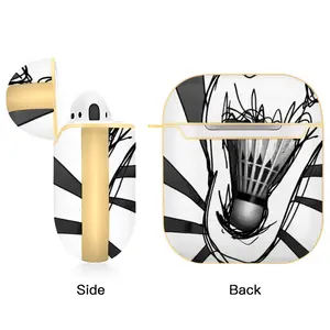 Shuttlecock Airpods 2 Case (Hard Shell, Golden)