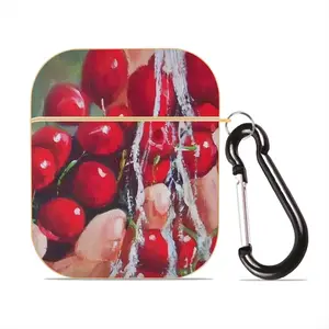 Cherries Airpods 2 Case (Hard Shell, Golden)