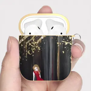 Lady In Red Airpods 2 Case (Hard Shell, Golden)