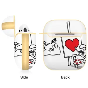 Art Lover Airpods 2 Case (Hard Shell, Golden)