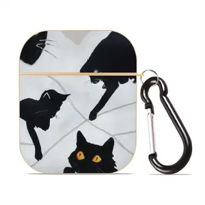 Cats With Thread Airpods 2 Case (Hard Shell, Golden)