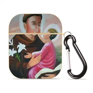 Saint Anthony Airpods 2 Case (Hard Shell, Golden)