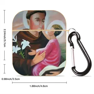 Saint Anthony Airpods 2 Case (Hard Shell, Golden)