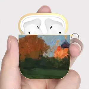 Sunset Airpods 2 Case (Hard Shell, Golden)