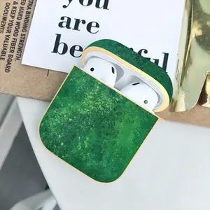 Shades Of Green Airpods 2 Case (Hard Shell, Golden)