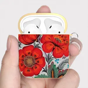 Poppy Flowers Airpods 2 Case (Hard Shell, Golden)