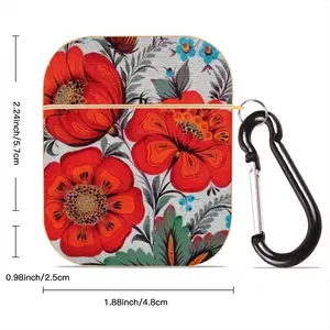 Poppy Flowers Airpods 2 Case (Hard Shell, Golden)