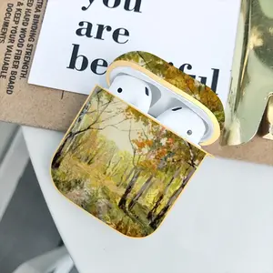 Birch Tree Forest Trail Airpods 2 Case (Hard Shell, Golden)