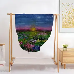 Summer Night Flannel Blanket (Round)