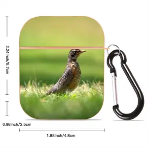 Bird In High Park Grass Airpods 2 Case (Hard Shell, Rose Gold)