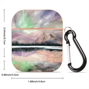 Aurora Borealis Airpods 2 Case (Hard Shell, Rose Gold)