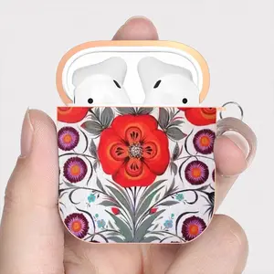 Poppy Flowers In A Pot Airpods 2 Case (Hard Shell, Rose Gold)