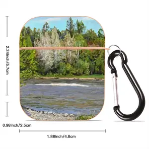 Landscape River Shore In A Forest Airpods 2 Case (Hard Shell, Rose Gold)