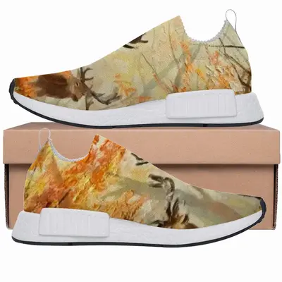 Men Deer Family In An Autumn Forest NM-1 Popcorn Shoes