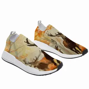 Men Deer Family In An Autumn Forest NM-1 Popcorn Shoes