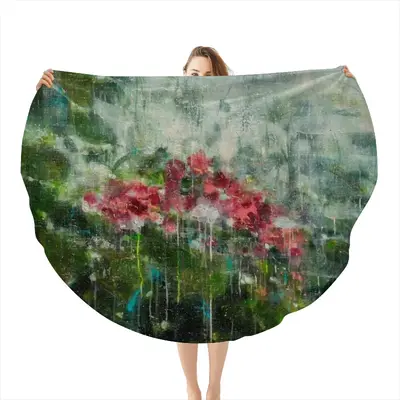 Paradise Flowers Flannel Blanket (Round)