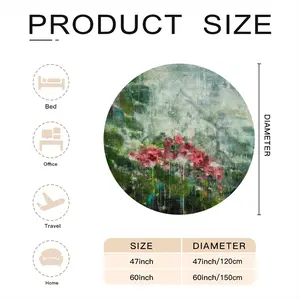 Paradise Flowers Flannel Blanket (Round)