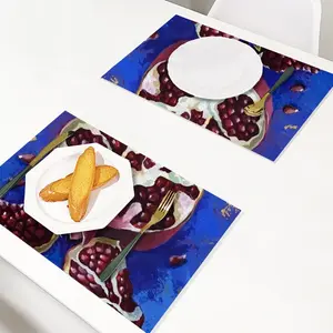 Pomegranates Part 1(Blue) PVC Placemat