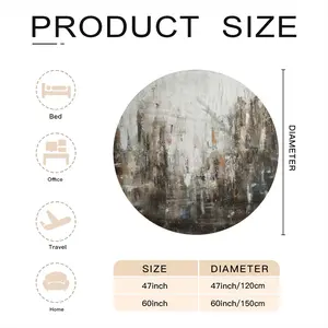 Foggy Day Flannel Blanket (Round)