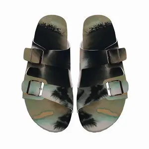 Men Bronze Animal Eye Cork Sandals