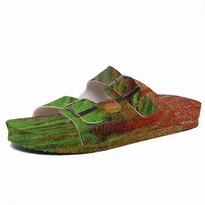 Men Orangespot Cork Sandals