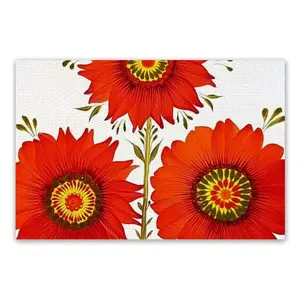 Three Red Flowers PVC Placemat