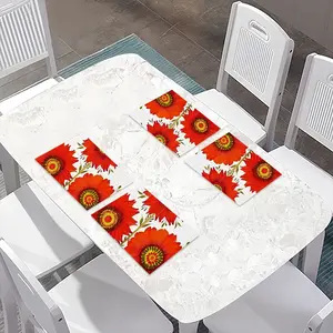 Three Red Flowers PVC Placemat